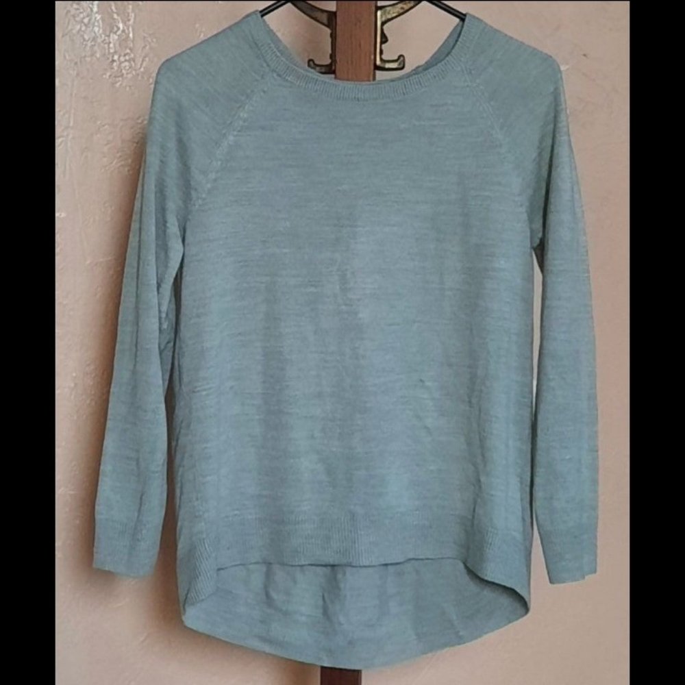 🙌Apt 9 Sweater Petite Small Grey 3/4 Sleeves Back Pleat Soft, 5 for 25!